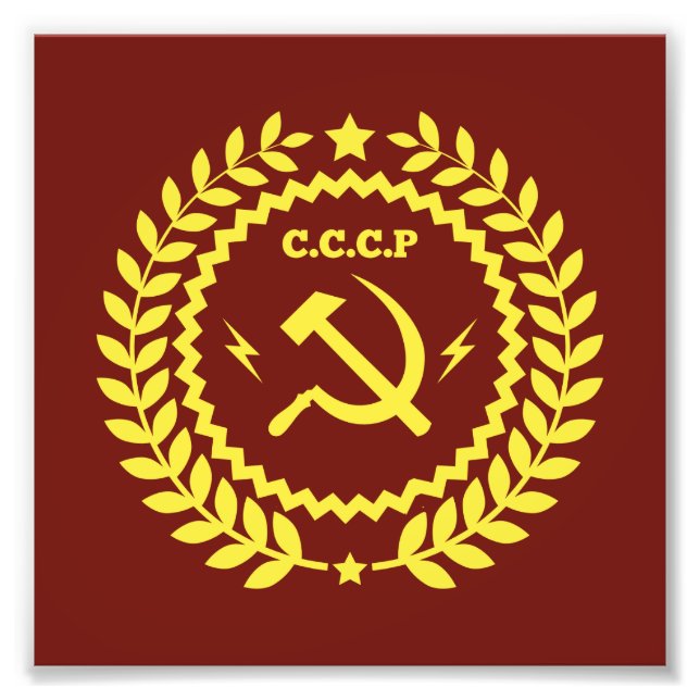 CCCP Hamer & Sickle Emblem Kodak Photo Papper Fototryck (Framsidan)