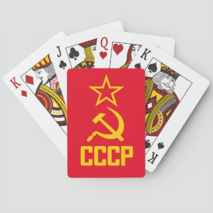 CCCP-kommunist som leker kort Spel Kort