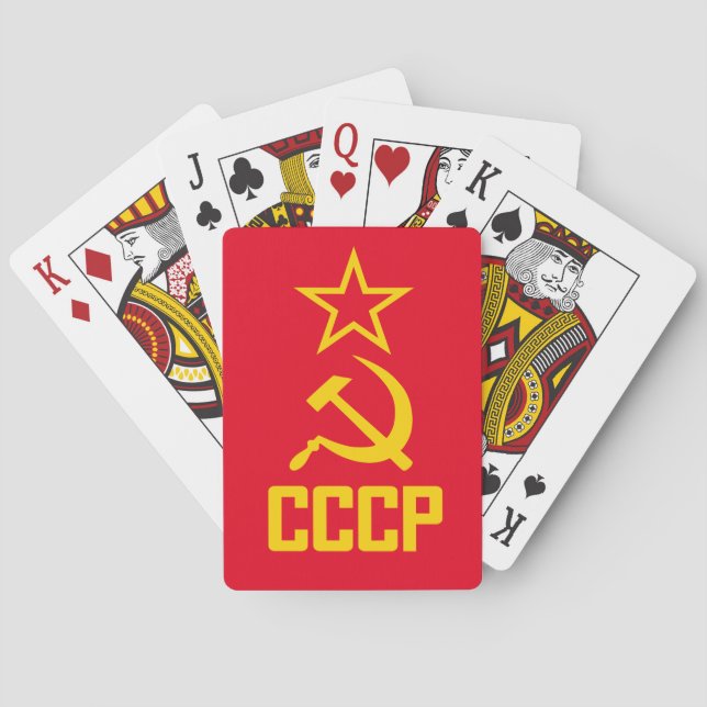 CCCP-kommunist som leker kort Spel Kort (Baksidan)
