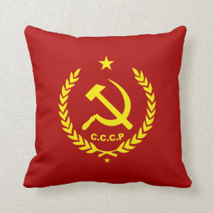 CCCP Kommunistisk hammare och skära märke Kudde