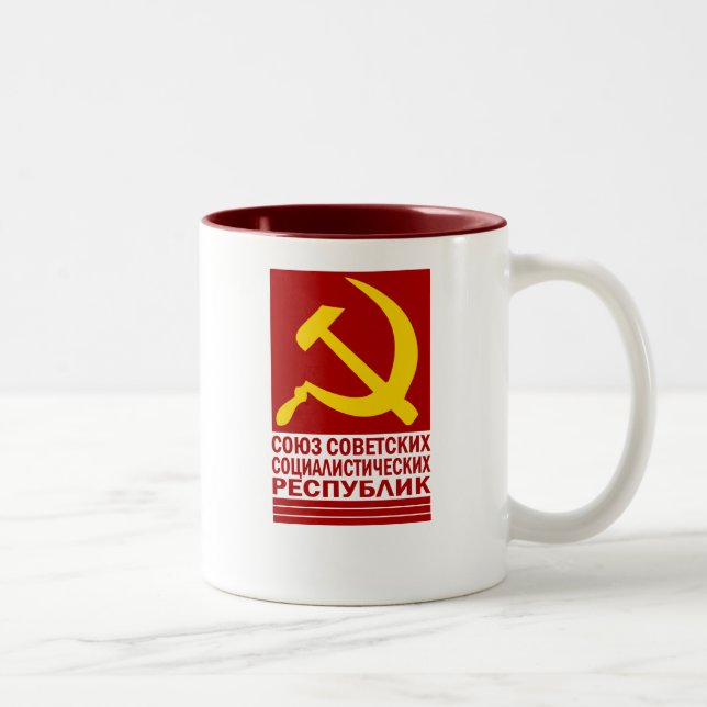 CCCP med Hammer och Sickle Två-Tonad Mugg (Höger)
