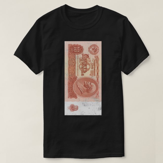 CCCP Ruble Lenin Sovjetpenning Sovjetunionen T Shirt (Design framsida)