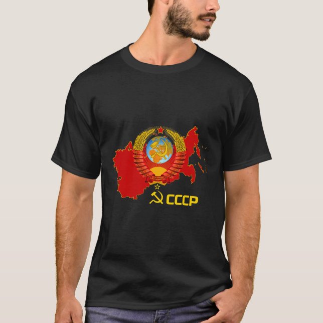 CCCP - Sovjet - facklig T-Shirt. T-shirt (Framsida)