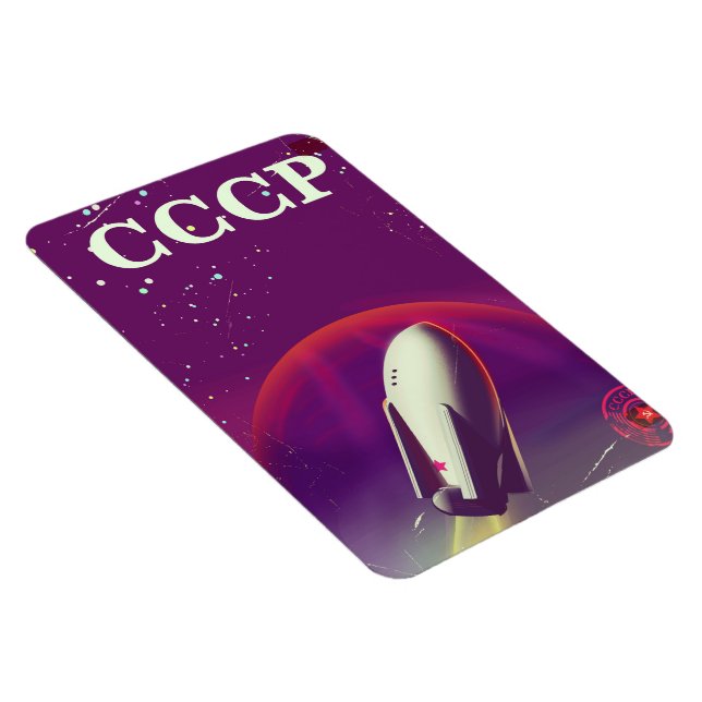CCCP Sovjetiskt rymdlöplagsaffisch Magnet (Högersidan)