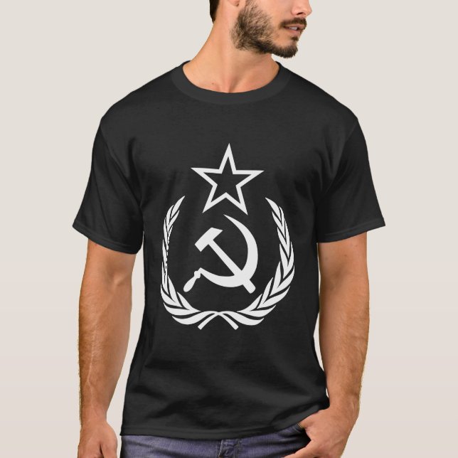 Cccp Sovjetunionen Hammer Sickle T Shirt (Framsida)