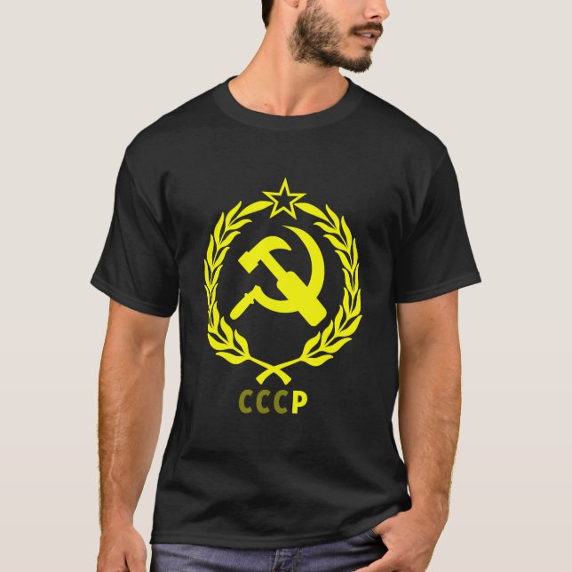 CCCP Sovjetunionen Sovjetunionen Kall Krig ERA T Shirt (Framsida)