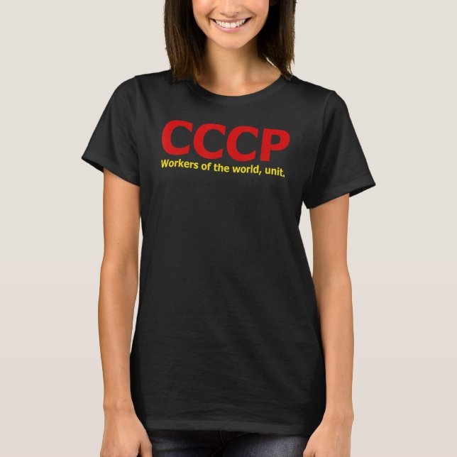 Cccp Sovjetunionen Sovjetunionen T Shirt (Framsida)