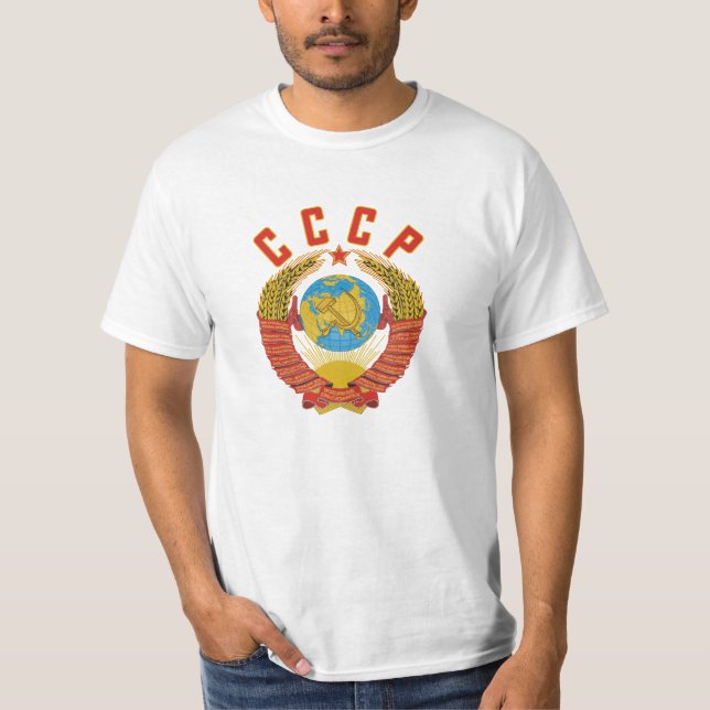 CCCP-sovjetvapensköld Tee Shirt (Framsida)