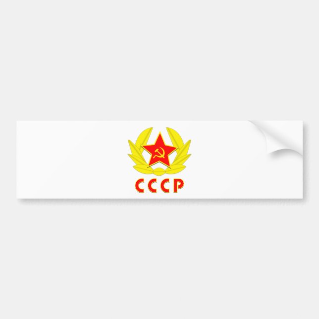 cccp ussr bultar och skäraemblemen bildekal (Framsidan)