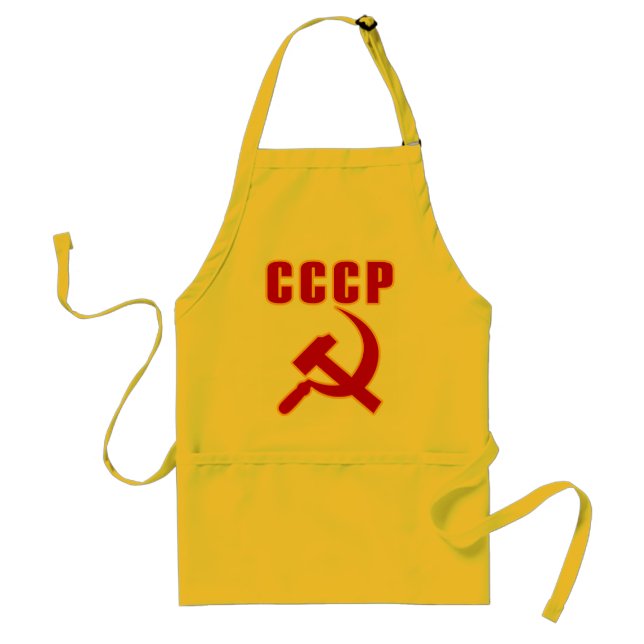cccp ussr bultar och skäran förkläde (Framsidan)