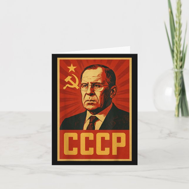 Cccp Vintage Sovjetunionen Retro Sssr Lavrov Kort (Framsida)