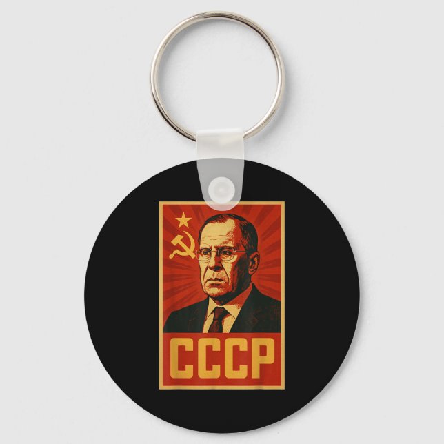 Cccp Vintage Sovjetunionen Retro Sssr Lavrov Nyckelring (Framsida)