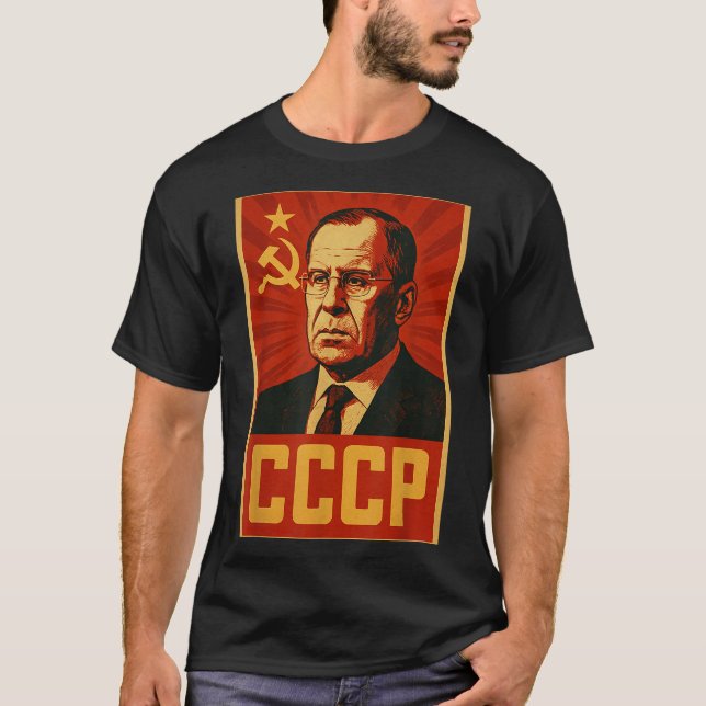 Cccp Vintage Sovjetunionen Retro Sssr Lavrov T Shirt (Framsida)
