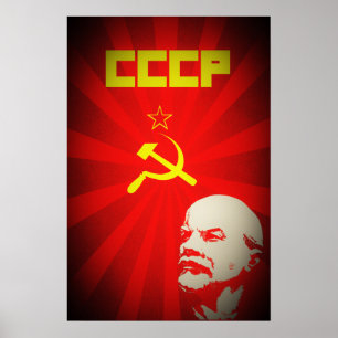 cccpsovjet - facklig kommunistisk röd lenin russi poster