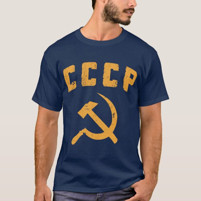 cccpvintageryssen ussr bultar och skäran tee (Framsida)