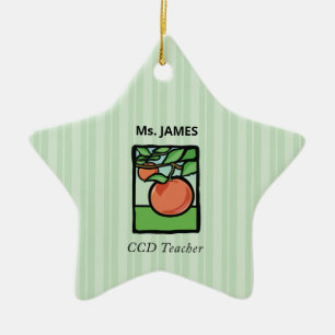 CCD Teacher Tack, Apple Julgransprydnad Keramik