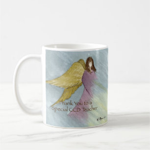 CCD Teacher Tack Gift Mugg, Angel Blue Kaffemugg