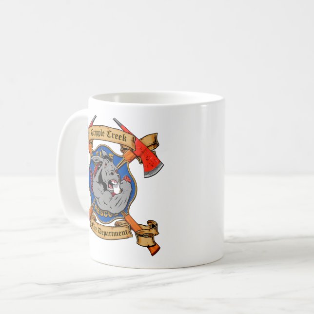 CCFD Stridande Åsna Kaffemugg (Framsida vänster)