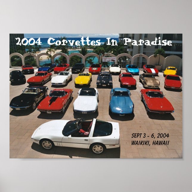 CCOH Corvettes in Paradise 2004 Poster (Framsidan)