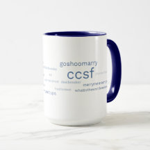 CCSF Blue Hashtag 15-oz mugg