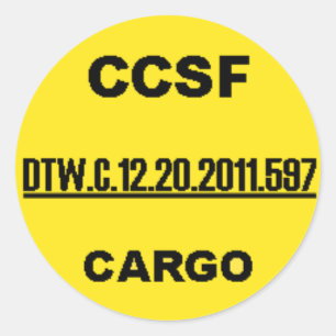 CCSF-klistermärke - UNDERSTRUKEN man numrerar Runt Klistermärke