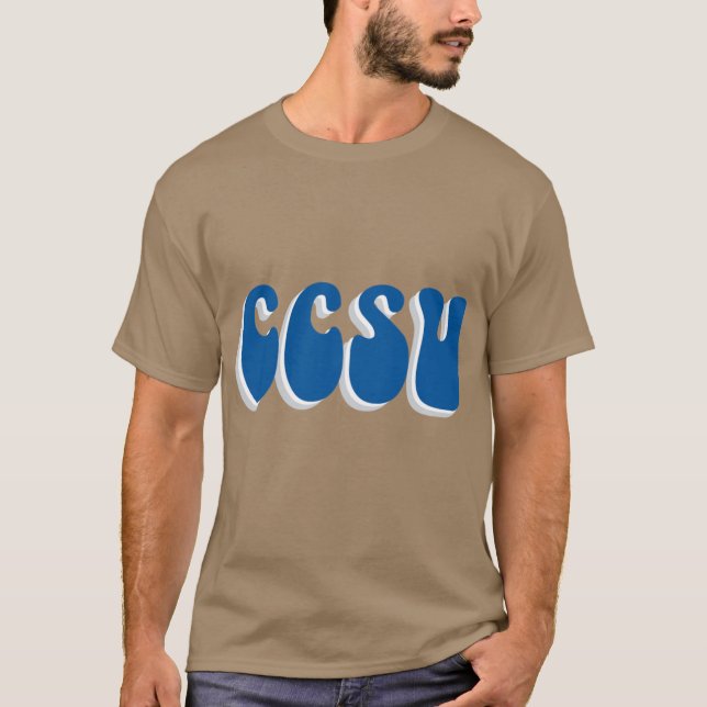 CCSU Central Connecticut State Universiteten 2 T Shirt (Framsida)