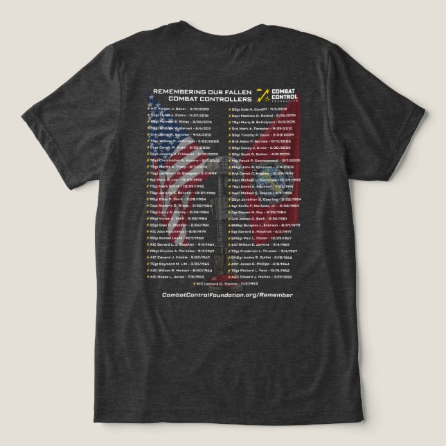 CCT-minnesmärke förft-tröja | Alla namn ingår T Shirt (Design Baksida)