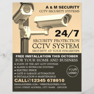 CCTV-kameror, CCTV-säkerhetsreklam Reklamblad