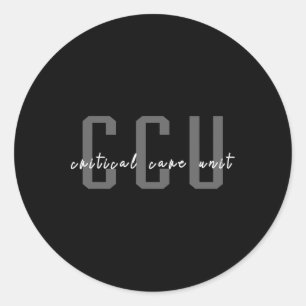 Ccu Critical Care Sjuksköterska Runt Klistermärke