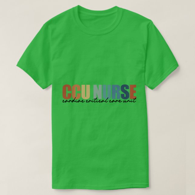 CCU Nurse Cardiac Critical Care RN Registrerad T Shirt (Design framsida)