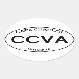 CCVA - Cape Charles Virginia Ovalt Klistermärke