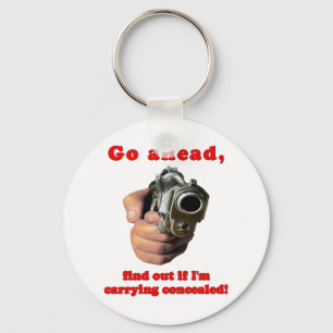 CCW dolt vapenskämt Keychain Nyckelring