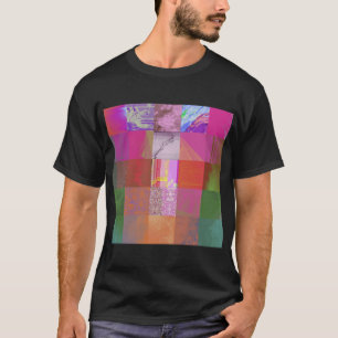 CD1FE646 Abstrakt digitalt glitch-konst rutnätsmön T Shirt