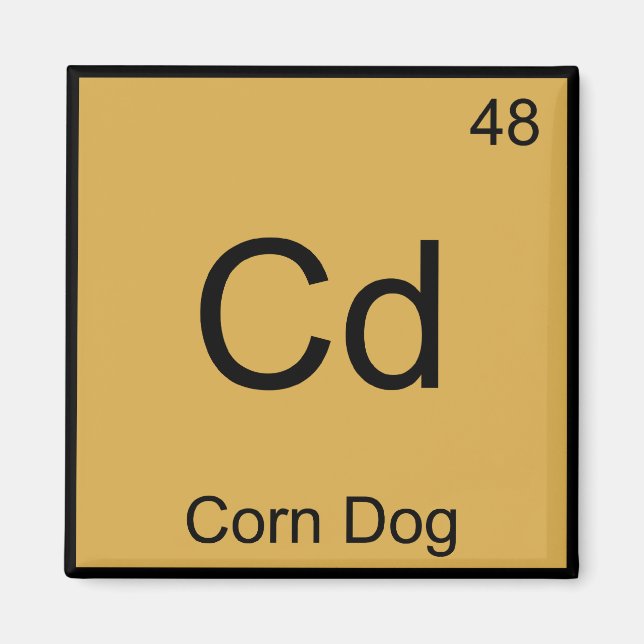 Cd - Corn Dog Rolig Kemitecken T-shirt Magnet (Framsidan)