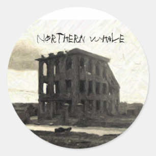 CD COVER-fästmärke Runt Klistermärke