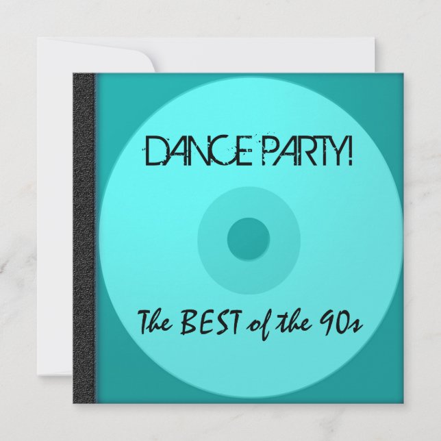 CD inbjudan för dansparty (Framsida)