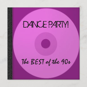 CD inbjudan för dansparty