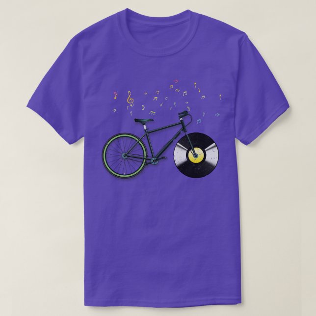 CD Music Bicycle Retro Cycling Biker T Shirt (Design framsida)