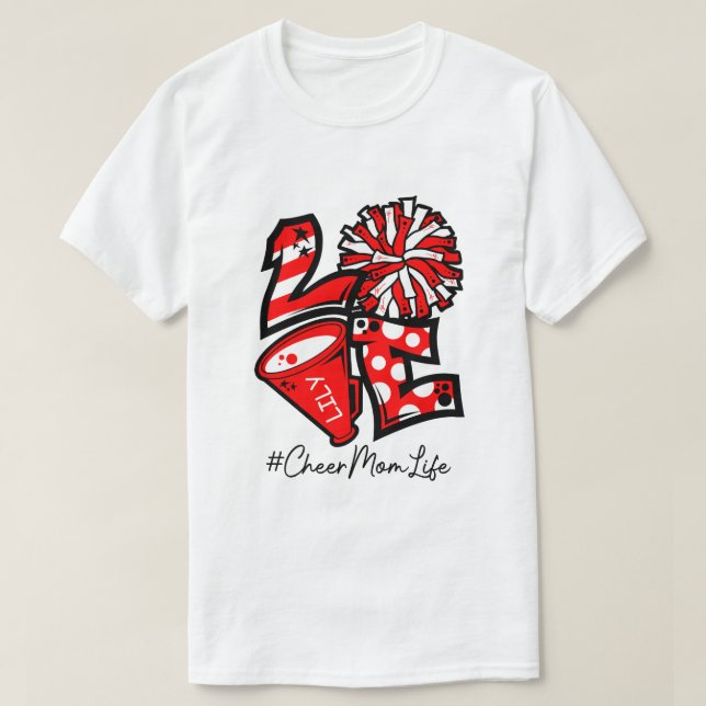 CD Personlig Cheer Mamma Shirt, Cheer  T Shirt (Design framsida)