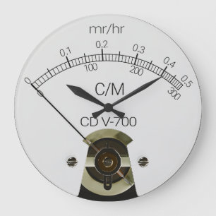 CD V-700 Geiger Counter Ansikte Clock Stor Klocka