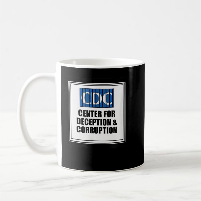 CDC Center for Decruption anti vax T Kaffemugg (Vänster)