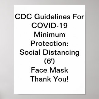 CDC:s riktlinjer för COVID-19 Poster