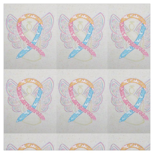 CDH Clouds Awareness Ribbon Angel Fabric Material Tyg (Provkarta)