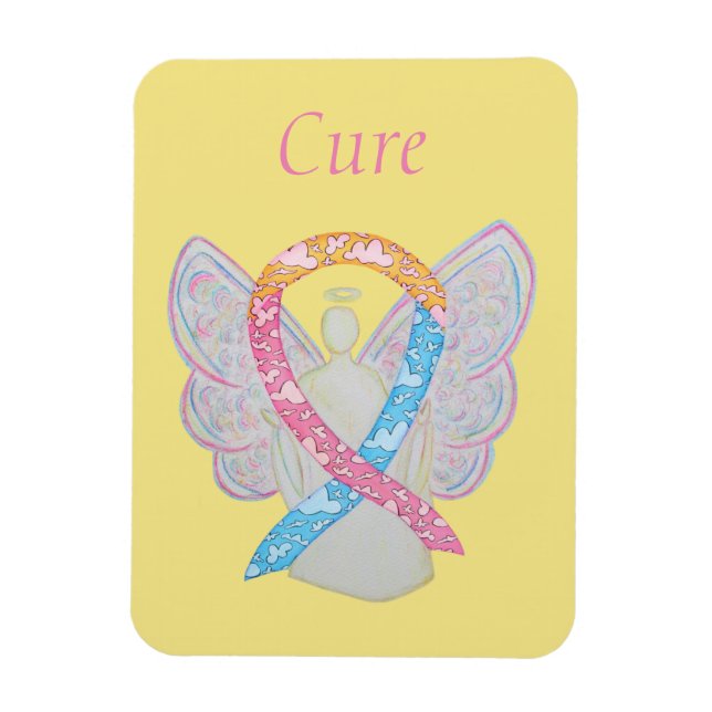CDH-medvetenhet Ribbon Angel Anpassningsbar Art Ma Magnet (Vertikal)