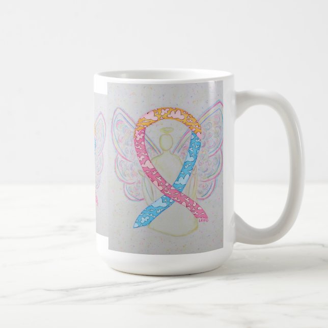 CDH-medvetenhet Ribbon Angel Art Mugg (Höger)
