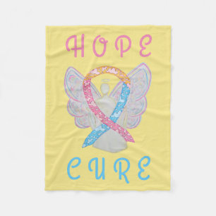 CDH-medvetenhet Ribbon Angel Soft Fleece Blankets