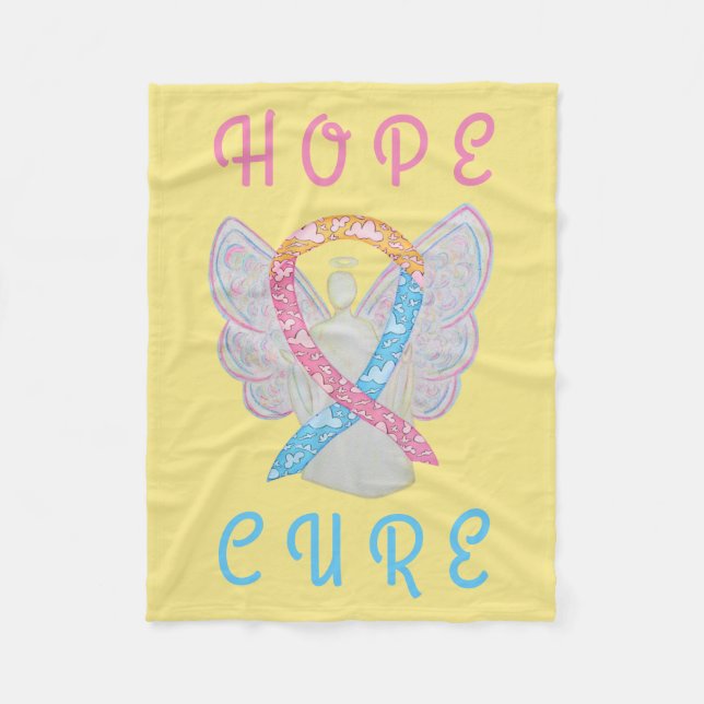CDH-medvetenhet Ribbon Angel Soft Fleece Blankets (Framsidan)