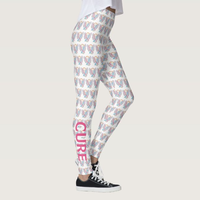 CDH-medvetenhet Ribbon Hope Cure Cherub Leggings (Höger)