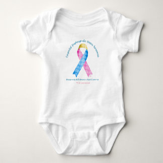 (CDHAR-01) CDH Awareness Ribbon Baby Bodydräkt T Shirt