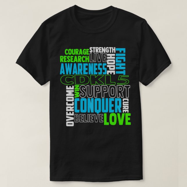 CDKL5 Awareness epileptic encephalopathy Related L T Shirt (Design framsida)